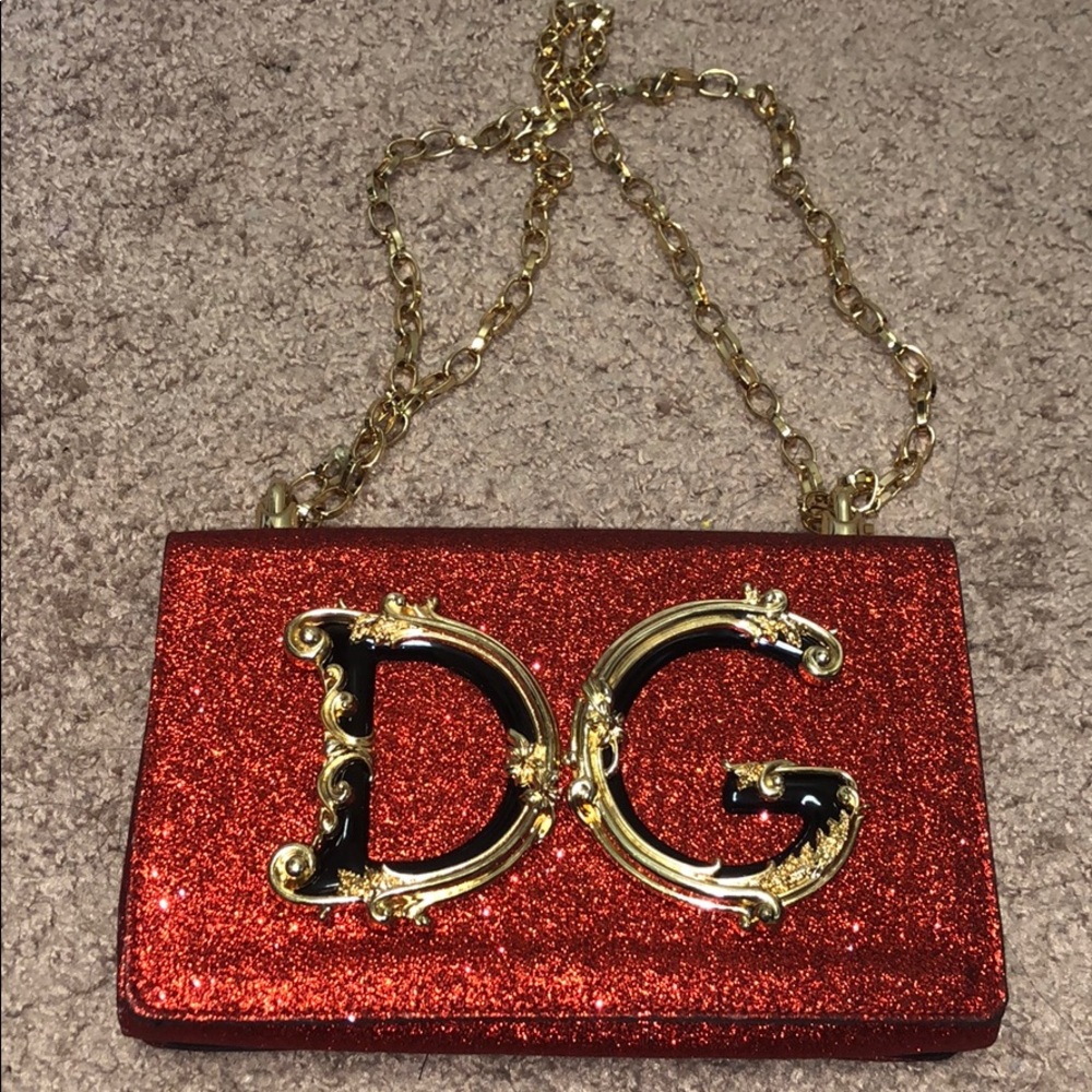 DG RED SPARKLE BAG